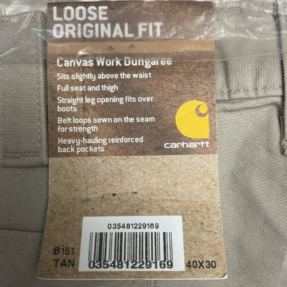 Carhartt Men's Canvas Dungaree Work Pant (LOT OF 3)